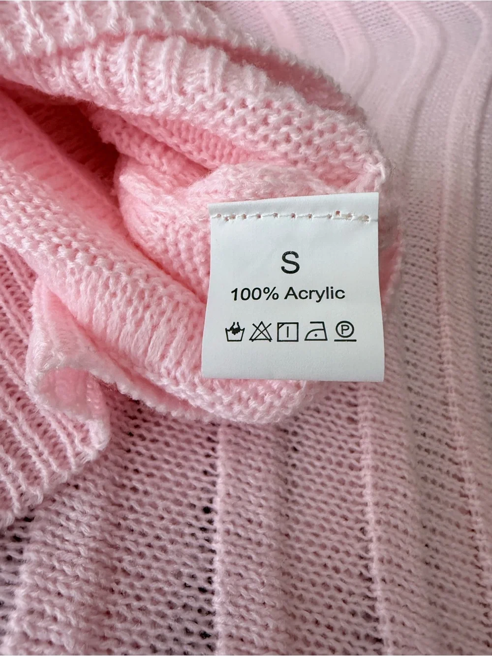 Light Pink Off-the-Shoulder Ribbed Sweater